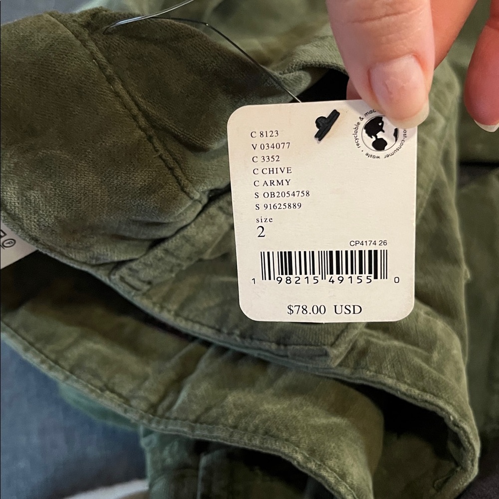 Free People High Time Kick Flare pants in Chive green corduroy - Picture 10 of 14